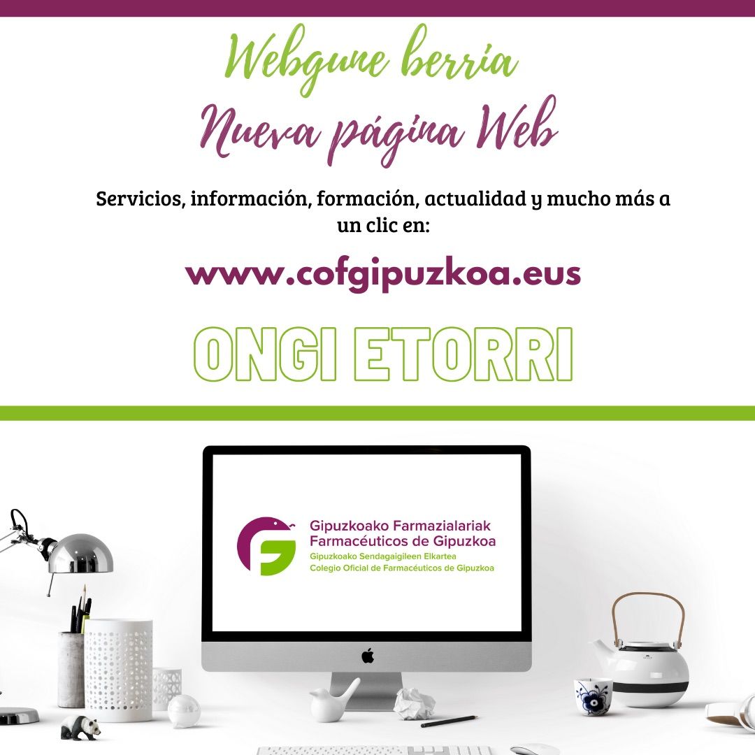 Colegio de Farmacéuticos de Gipuzkoa estrena web y facilita la accesibilidad a la información de servicios
