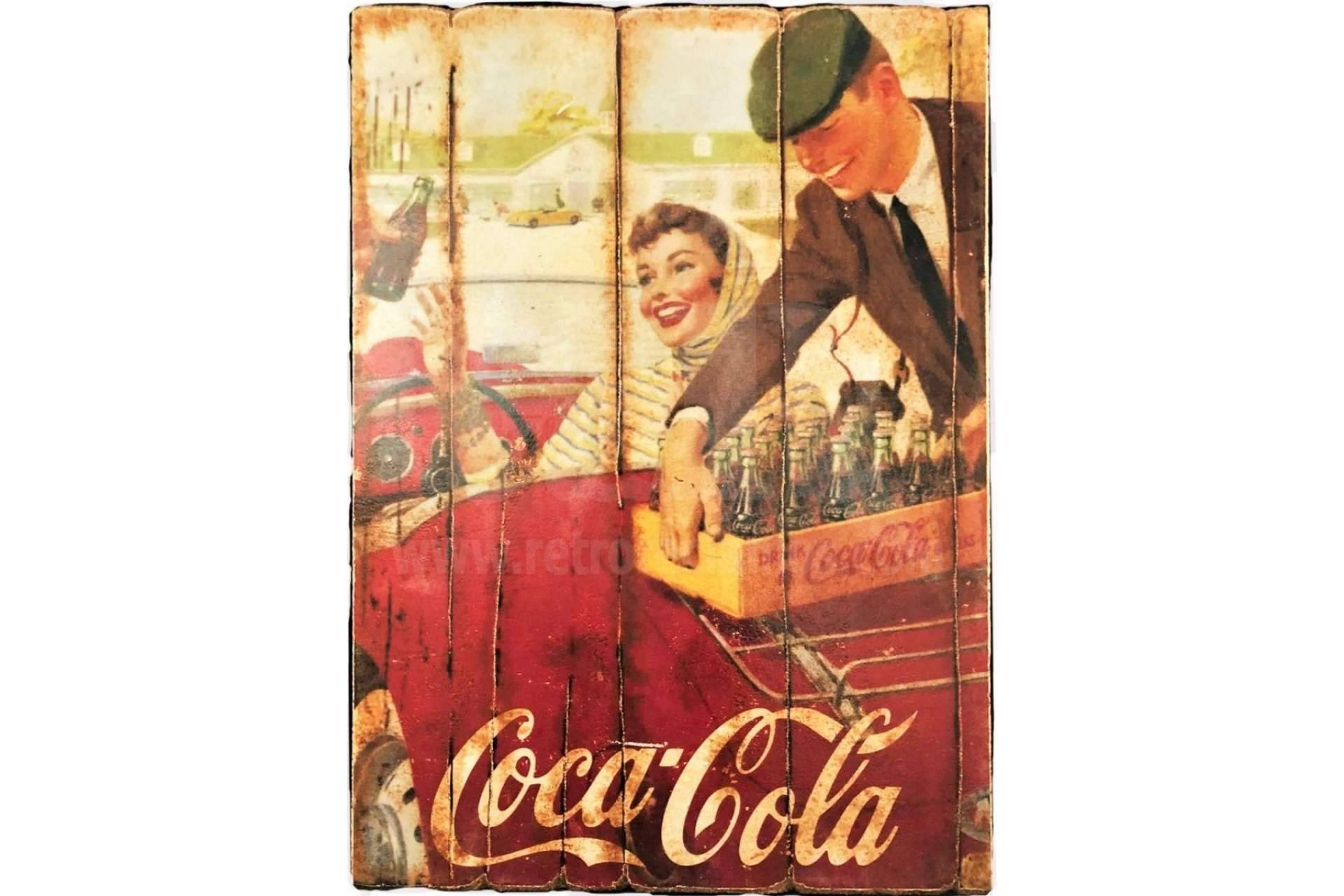 Los cuadros de madera vintage con motivos publicitarios históricos que ofrece RetroReclamos
