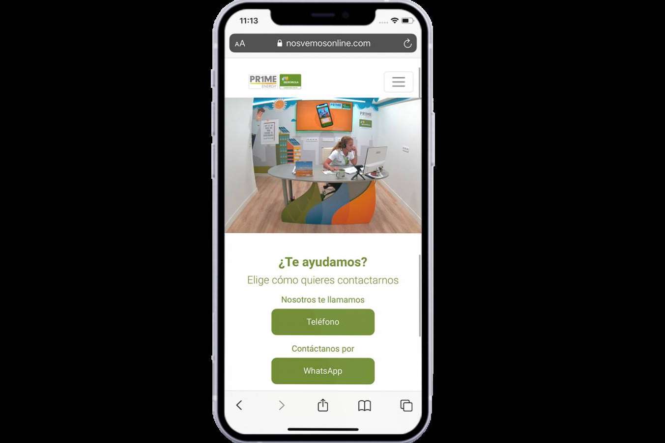 Nos vemos online, el servicio de atención virtual en directo inclusivo de la empresa Prime Energy