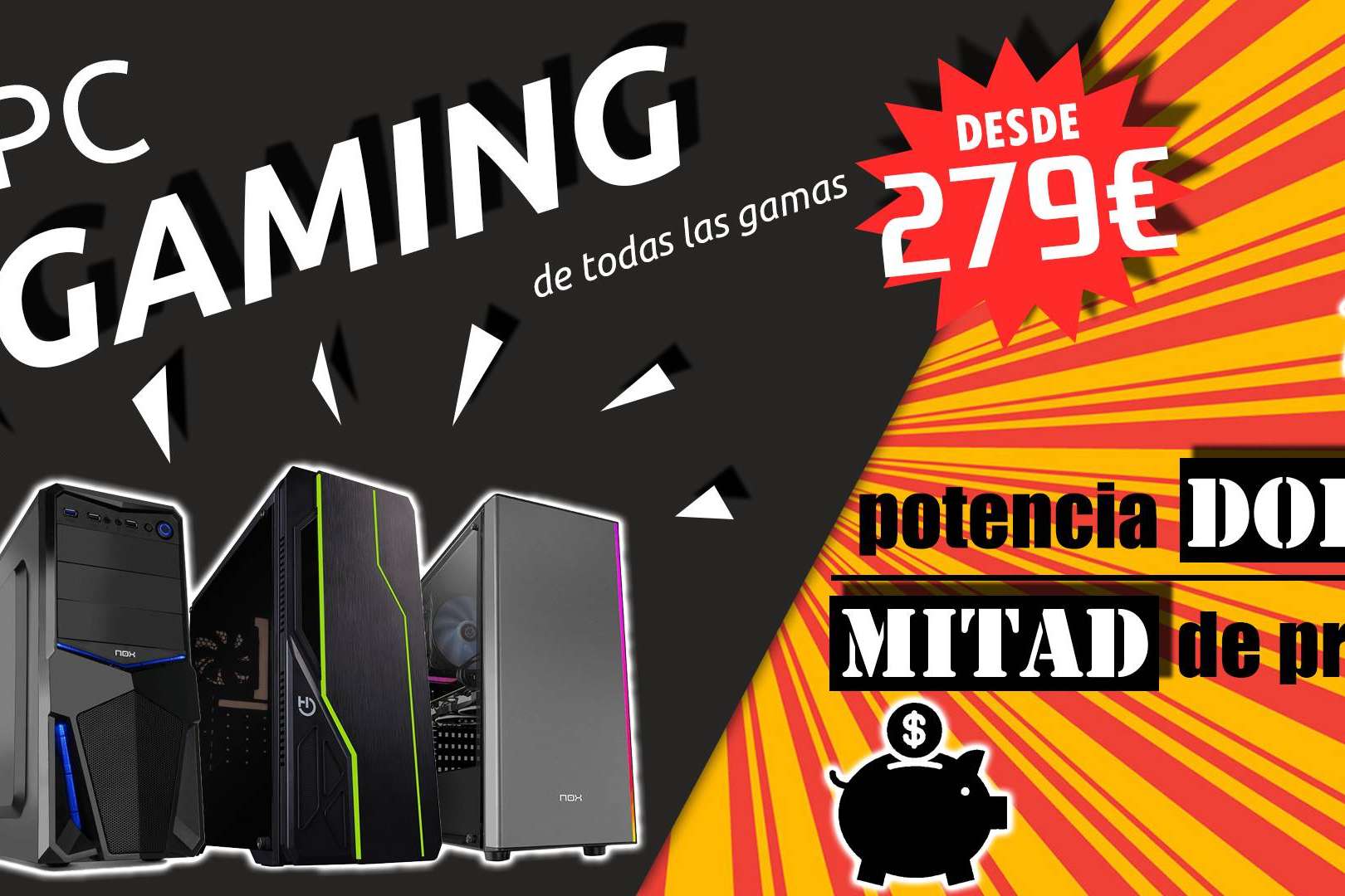 Las ventajas de los ordenadores para oficinas, gamers y de uso doméstico montados a piezas de PC Gangas