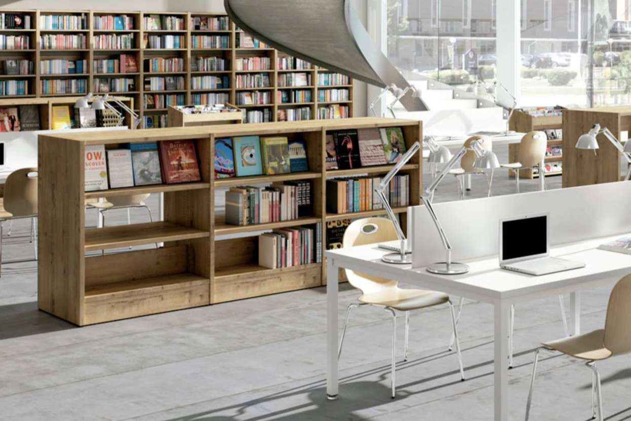 Mobiliario de alto estándar para biblioteca, con OfficeDeco