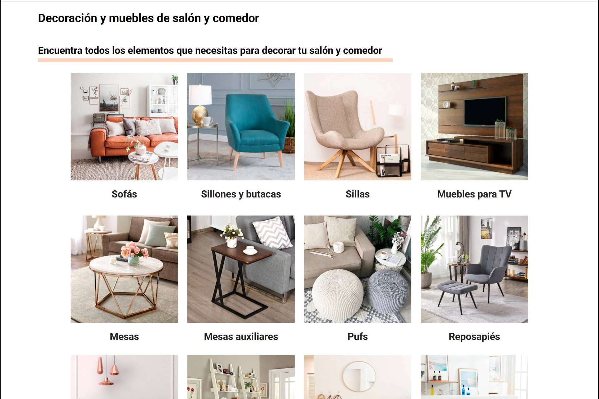 Los catálogos de muebles de Amazon, Maisons du Monde, La Redoute y Leroy Merlín en un mismo sitio web con We Are Decor