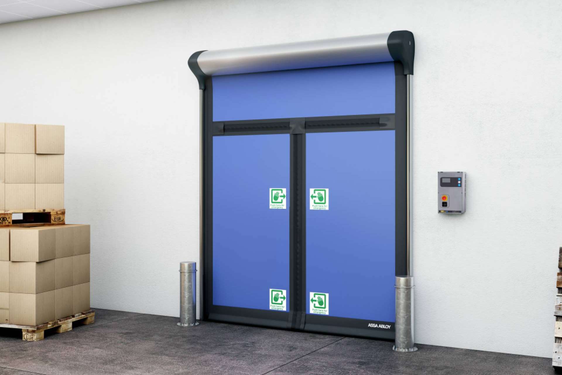 Las puertas rápidas de alto rendimiento para facilitar las salidas de emergencia