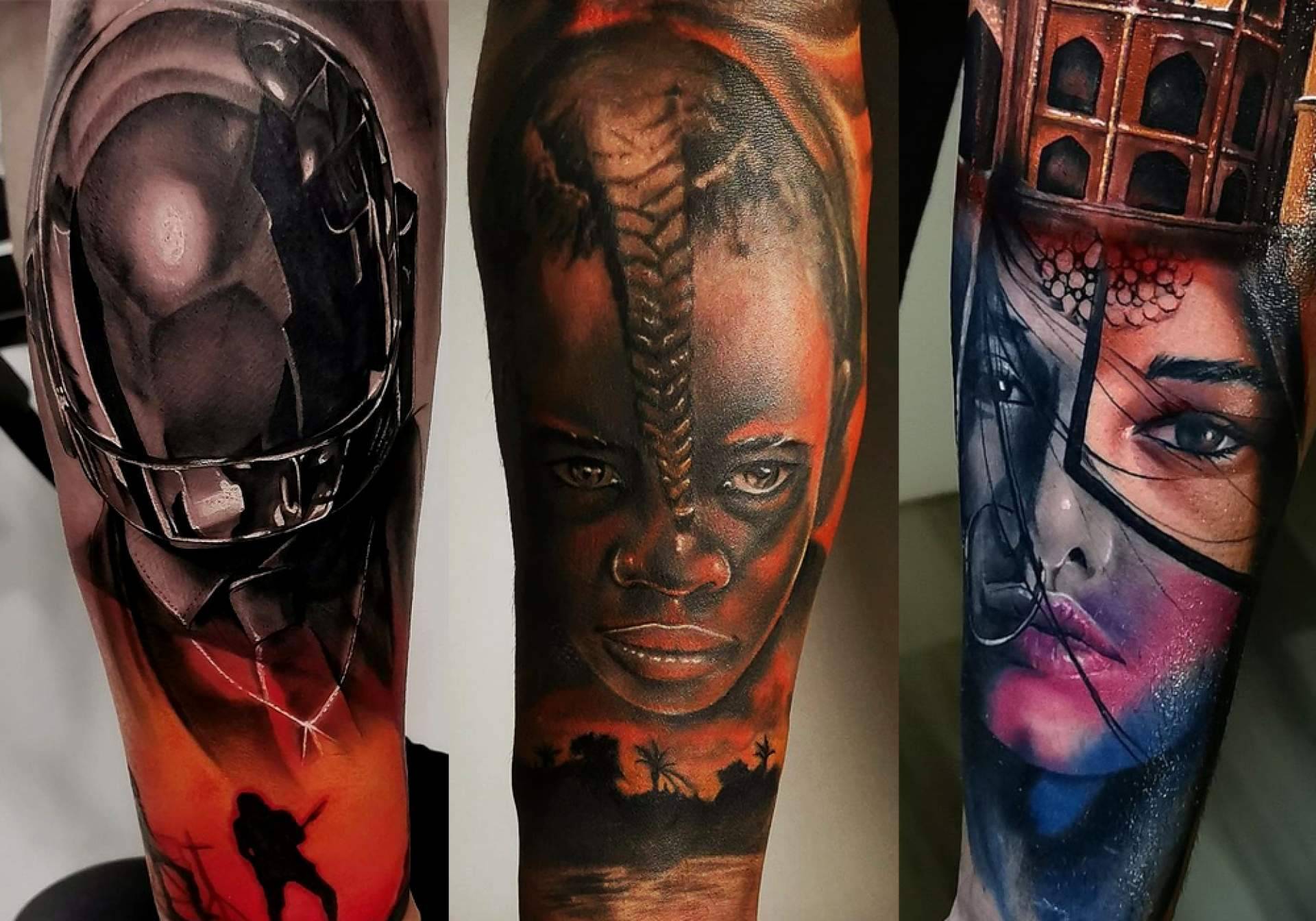 Tatuajes de retratos en Barcelona, por el estudio Steel of Doom