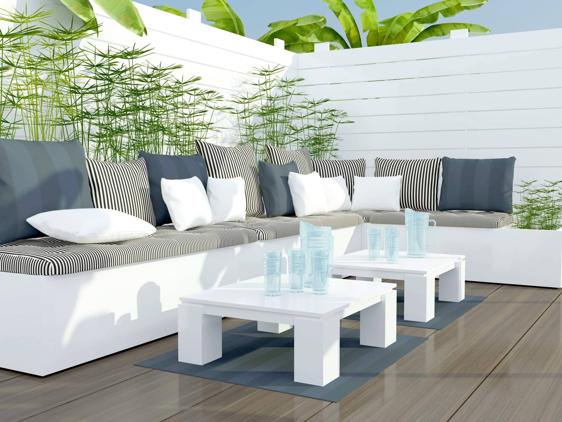 Diferentes muebles de exterior para decorar el jardín