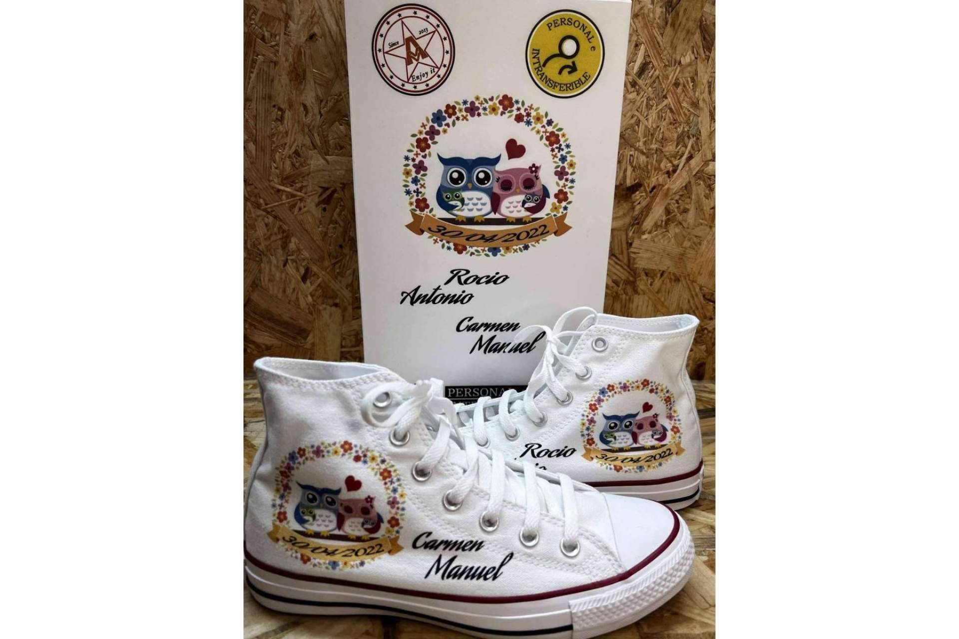 Zapatillas únicas con la personalización de AMM Aerografía