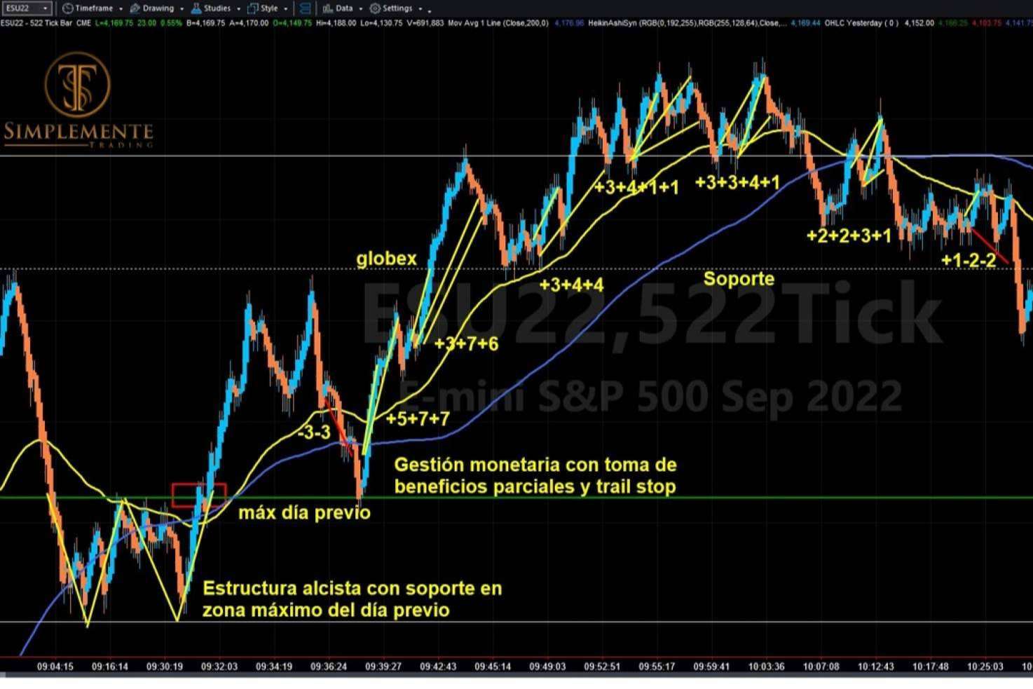 El entrenamiento en trading logra resultados, según Simplemente Trading